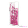 Чехол Karl Lagerfeld Liquid Glitter Floatting Charms для iPhone 11, розовый