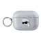 Karl Lagerfeld для Airpods Pro 2 чехол PU Saffiano Monogram with ring NFT Metal Head Karl Silver