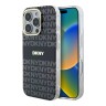DKNY для iPhone 16 Pro чехол PC/TPU Repeat texture Tonal stripe Black (MagSafe)
