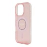 Guess для iPhone 16 Pro чехол PC/TPU Diamond Rhinestone Circle Pink (MagSafe)
