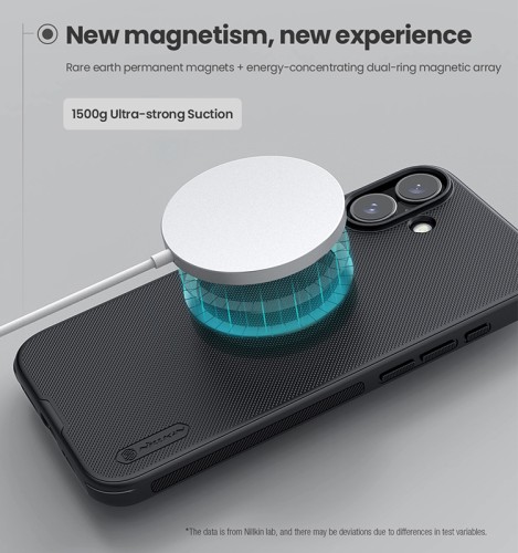 Nillkin для iPhone 16 чехол Frosted Shield Pro Magnetic Black