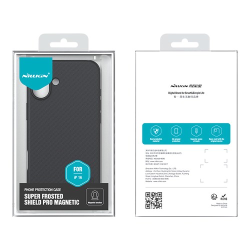 Nillkin для iPhone 16 чехол Frosted Shield Pro Magnetic Black
