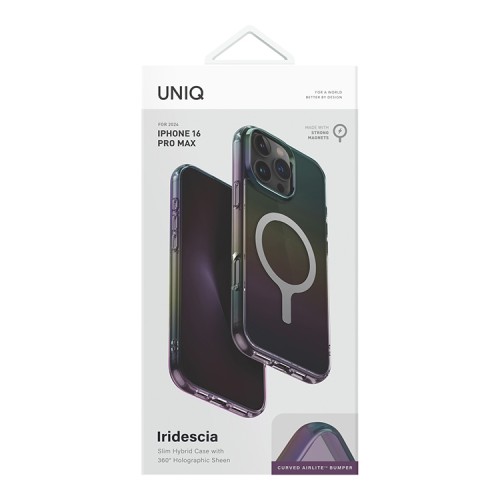 Uniq для iPhone 16 Pro Max чехол Iridescia (hologrophic) Midnight Quartz (Magsafe)