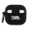 Karl Lagerfeld для Airpods 4 чехол Silicone case with ring NFT 3D Choupette Black