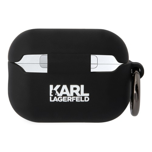 Karl Lagerfeld для Airpods Pro 2 чехол Silicone case with ring RSG logo Black