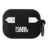Karl Lagerfeld для Airpods Pro 2 чехол Silicone case with ring RSG logo Black