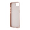 Guess для iPhone 16e чехол PU 4G Script metal logo Hard Pink (MagSafe)