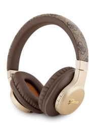 Guess наушники беспроводные накладные Bluetooth HP Dual 4G with Script Metal Logo Brown/Gold