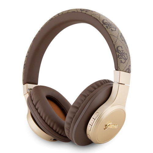 Guess наушники беспроводные накладные Bluetooth HP Dual 4G with Script Metal Logo Brown/Gold