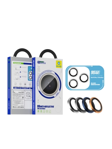 BlueO стекло для iPhone 17 Pro/17 Pro Max, Camera Lens 99-AR PVD Titanium 3 шт. Grey +installer