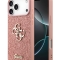 Guess для iPhone 17 Pro чехол Fixed Glitters 4G Big metal logo Hard Pink