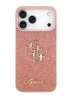 Guess для iPhone 17 Pro чехол Fixed Glitters 4G Big metal logo Hard Pink