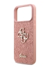 Guess для iPhone 17 Pro чехол Fixed Glitters 4G Big metal logo Hard Pink