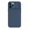 Чехол Nillkin CamShield Silky Magnetic Silicone для iPhone 12 Pro Max, синий