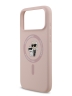 Karl Lagerfeld для iPhone 17 Pro Max чехол Liquid Silicone NFT Karl & Choupette Hard Pink (MagSafe)