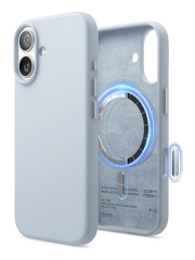 Elago для iPhone 17 чехол Magnetic Silicone Light Blue (MagSafe)