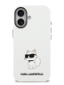 Karl Lagerfeld для iPhone 17 чехол Liquid silicone NFT Choupette Metal Cam Hard White (MagSafe)