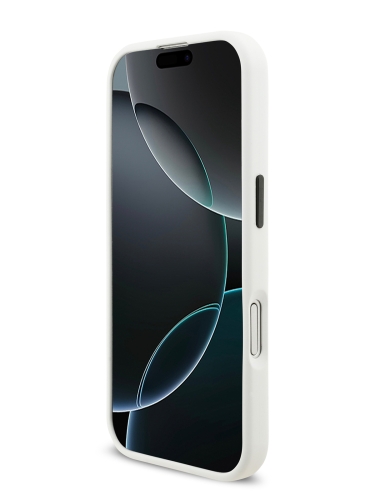 Karl Lagerfeld для iPhone 17 чехол Liquid silicone NFT Choupette Metal Cam Hard White (MagSafe)