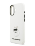 Karl Lagerfeld для iPhone 17 чехол Liquid silicone NFT Choupette Metal Cam Hard White (MagSafe)