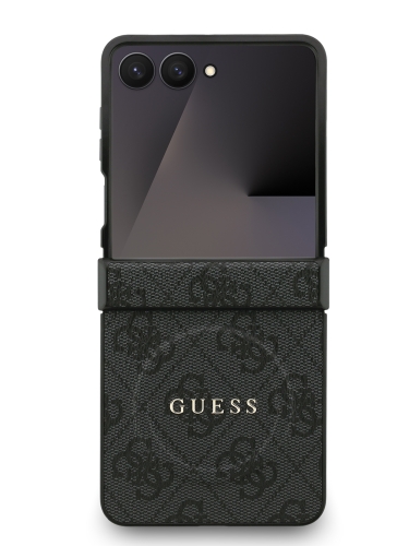 Guess для Galaxy Z Flip7 чехол PU 4G Classic metal logo Hard Black (MagSafe)