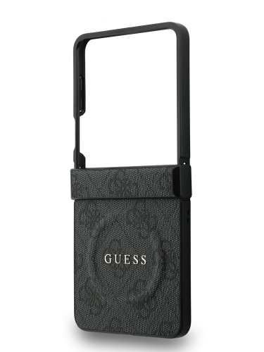 Guess для Galaxy Z Flip7 чехол PU 4G Classic metal logo Hard Black (MagSafe)
