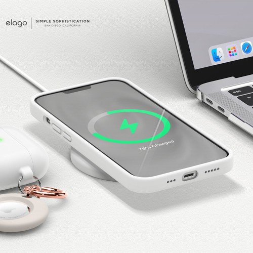 Elago Soft Silicone чехол для iPhone 13, белый