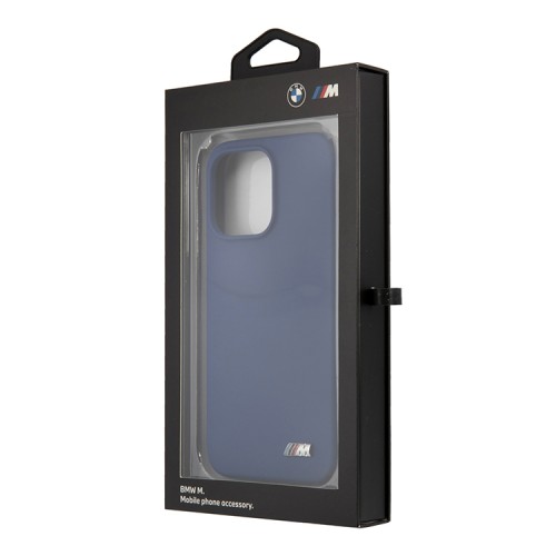 Чехол BMW M-Collection Liquid Silicone для iPhone 13 Pro, синий