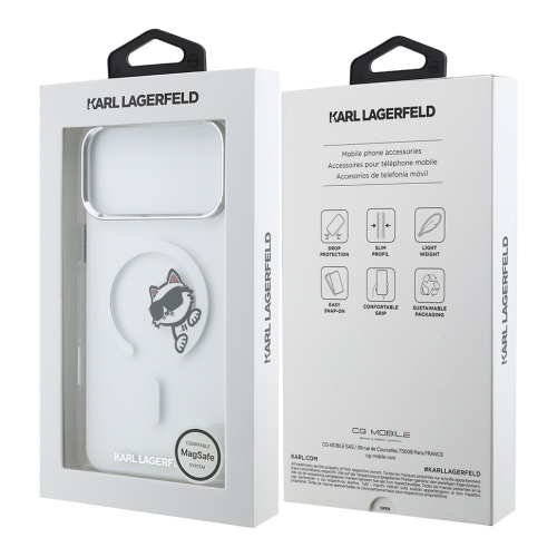 Karl Lagerfeld для iPhone 17 Pro чехол IML Sketch Choupette прозрачный (MagSafe)