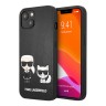 Чехол Lagerfeld PU Karl & Choupette Hard для iPhone 13, черный