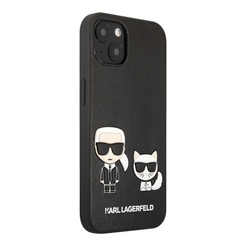 Чехол Lagerfeld PU Karl & Choupette Hard для iPhone 13, черный
