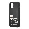 Чехол Lagerfeld PU Karl & Choupette Hard для iPhone 13, черный