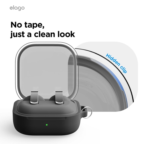 Elago для Galaxy Buds 4/4 Pro чехол Silicone DUO Hang case Clear/Black