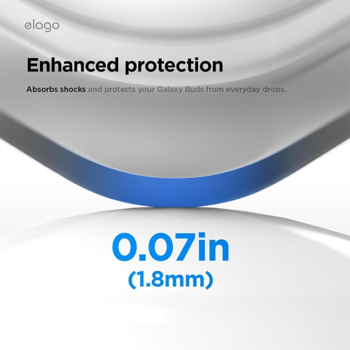 Elago для Galaxy Buds 4/4 Pro чехол Silicone DUO Hang case Clear/Black