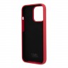 Чехол Karl Lagerfeld Liquid silicone Choupette Hard для iPhone 14 Pro, красный