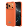 Lacoste для iPhone 17 Pro чехол PVC Lacquer Metal logo Hard Orange (MagSafe)