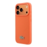 Lacoste для iPhone 17 Pro чехол PVC Lacquer Metal logo Hard Orange (MagSafe)
