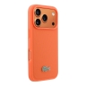 Lacoste для iPhone 17 Pro чехол PVC Lacquer Metal logo Hard Orange (MagSafe)