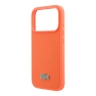 Lacoste для iPhone 17 Pro чехол PVC Lacquer Metal logo Hard Orange (MagSafe)