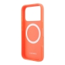 Lacoste для iPhone 17 Pro чехол PVC Lacquer Metal logo Hard Orange (MagSafe)