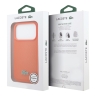 Lacoste для iPhone 17 Pro чехол PVC Lacquer Metal logo Hard Orange (MagSafe)