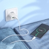 HOCO СЗУ C109A Fighter Type-C PD20W + USB-A QC3.0 +кабель C-to-C White