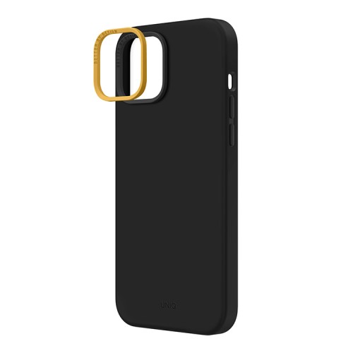 Силиконовый чехол Uniq LINO для iPhone 14 Plus, черный
