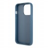 Чехол Guess PU 4G Double cardslot Metal triangle logo Hard для iPhone 13 Pro, голубой