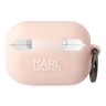 Чехол Lagerfeld Silicone case with ring NFT 3D Karl для Airpods Pro 2, розовый