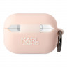 Чехол Lagerfeld Silicone case with ring NFT 3D Karl для Airpods Pro 2 (2022), розовый