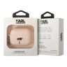 Чехол Lagerfeld Silicone case with ring NFT 3D Karl для Airpods Pro 2, розовый