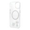 Чехол Lagerfeld Karl&Choupette Hard для iPhone 13, прозрачный (MagSafe)