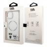 Чехол Lagerfeld Karl&Choupette Hard для iPhone 13, прозрачный (MagSafe)