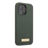 Чехол Guess Liquid Silicone Plate metal logo Hard для iPhone 13 Pro Max, зеленый (Magsafe)