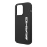 Чехол AMG Liquid silicone Big white logo Hard для iPhone 14 Pro, черный